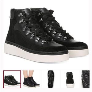 NWT: Vince Soren leather/Suede Hightop weatherproof Black Boots/sneaker - SZ 9.5